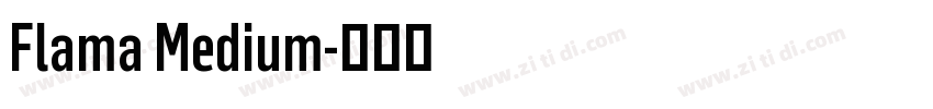 Flama Medium字体转换